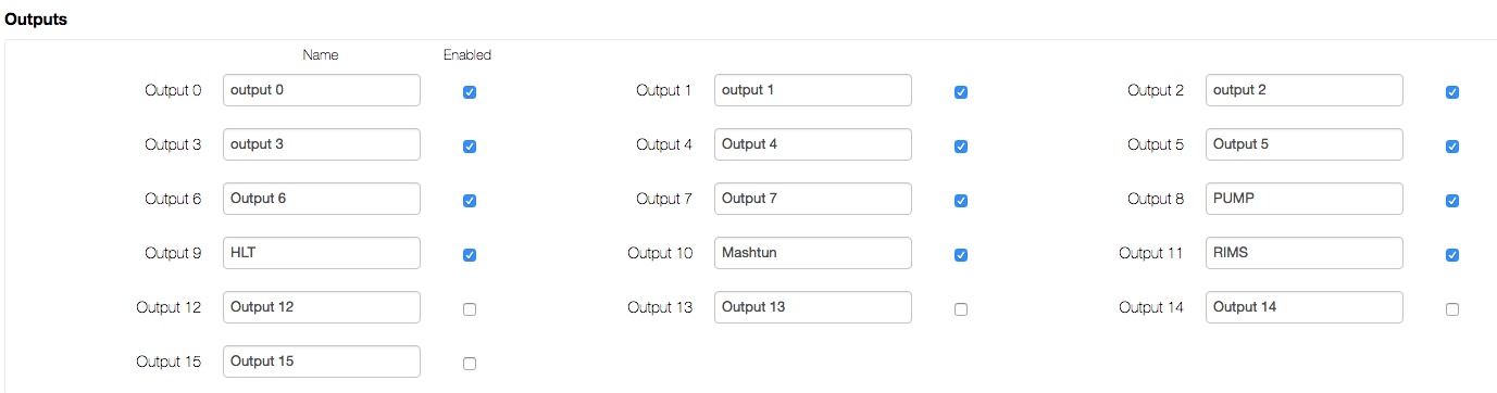 BCS-482 Settings - Output section