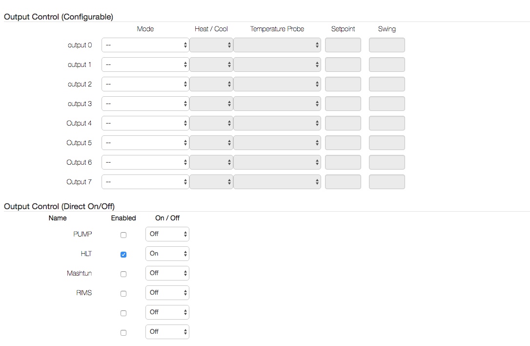 Process Editor Screen - Output section