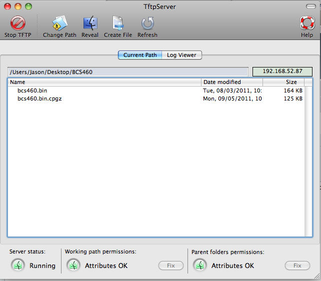 Screen Shoot of Tftp Client