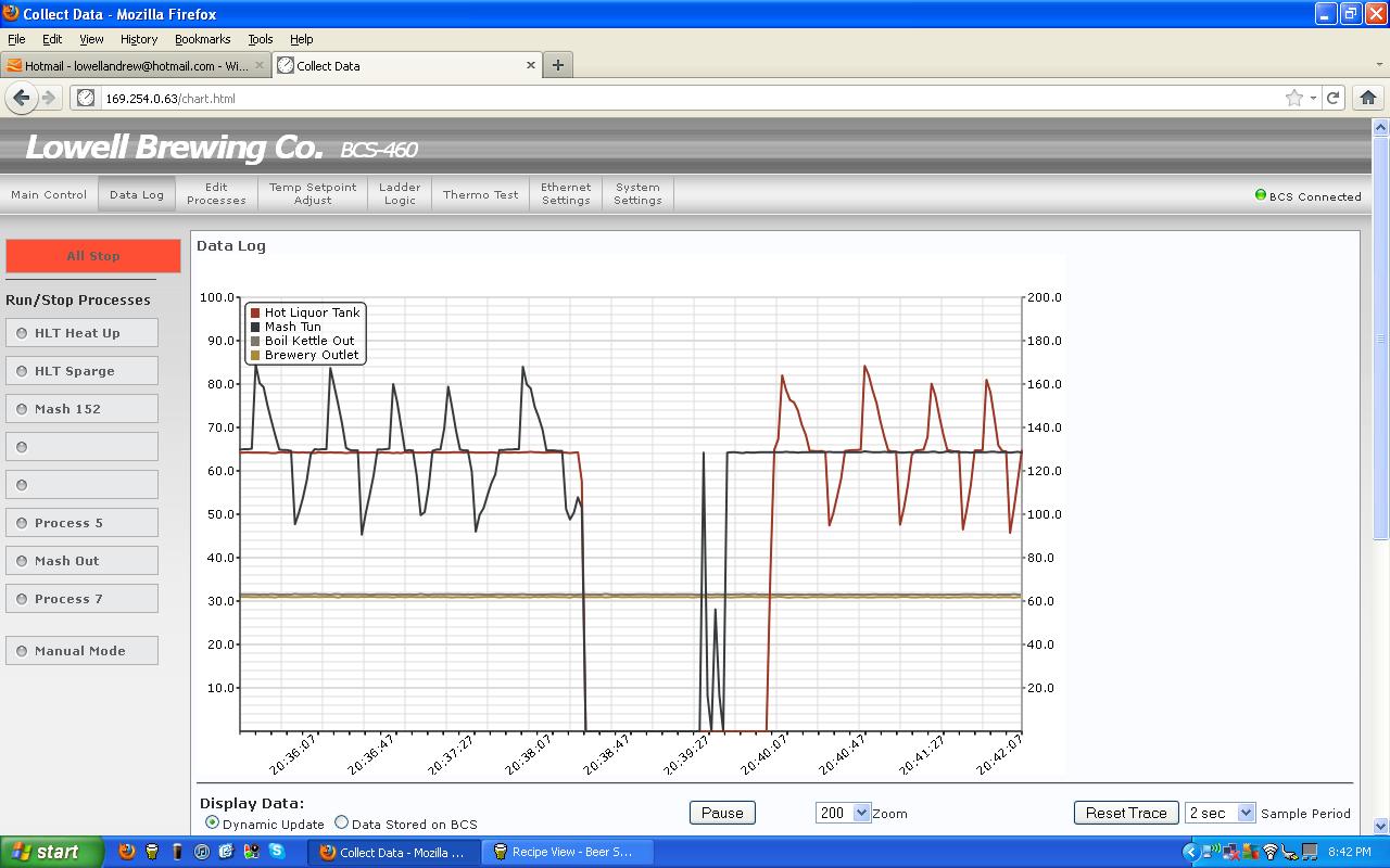 Here is the snapshot of me switching the probe.